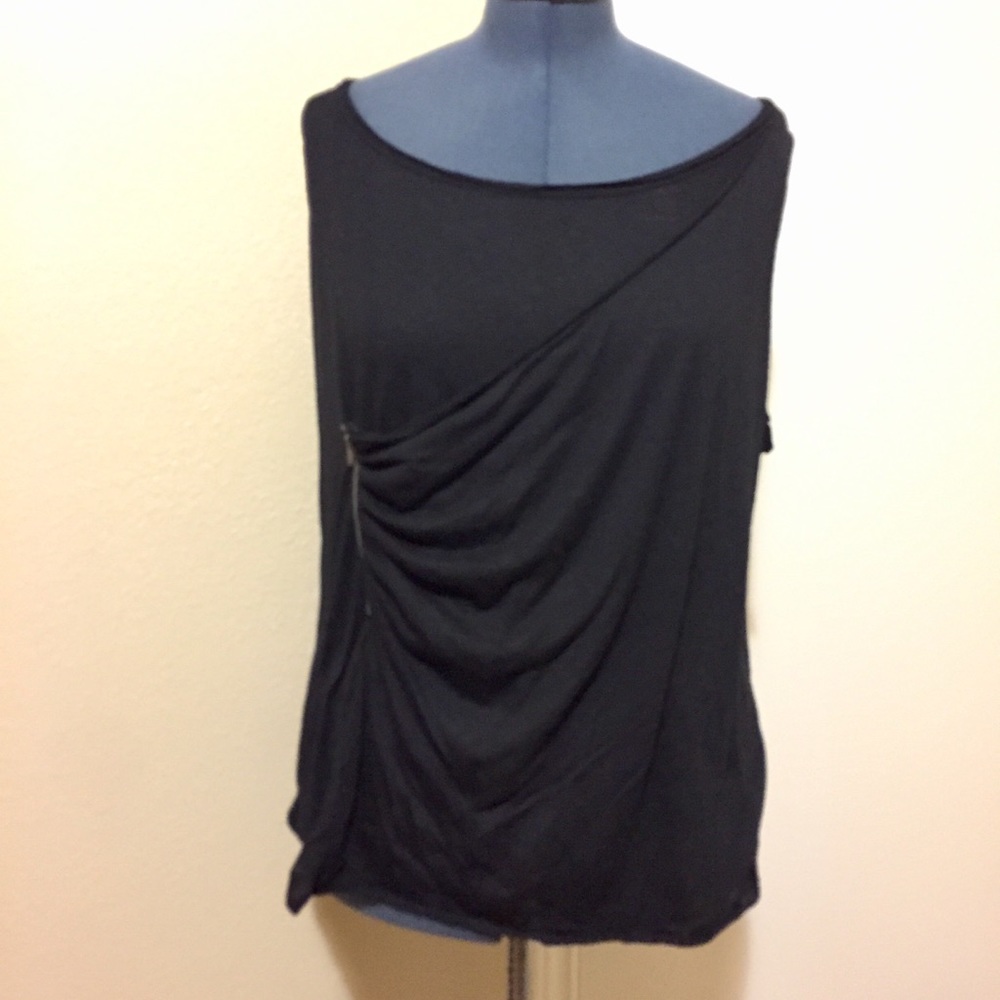 Lane Bryant Zip Wrap Black Tank Size 22/24